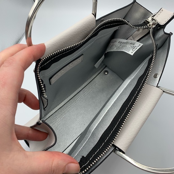 NWOT. Zara Mini Tote Bag with Metallic Handles. - Picture 7 of 8
